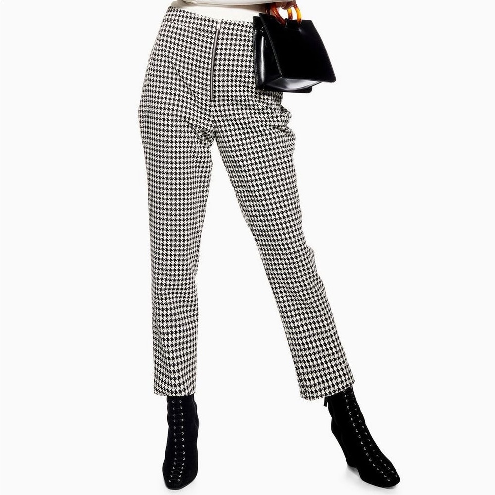 Topshop Houndstooth Trousers NWT